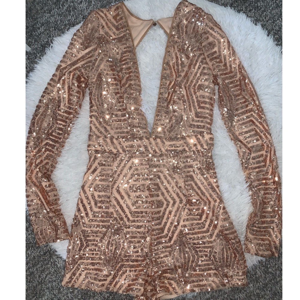 Rose Gold Sequin Romper